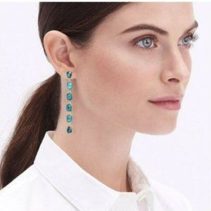 J. Crew Emerald Gemstone Waterfall Earrings